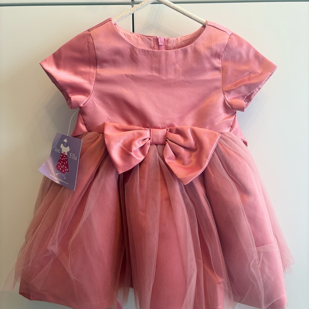 Joe-Ella Dalia Rose Pink Bow Tulle Dress